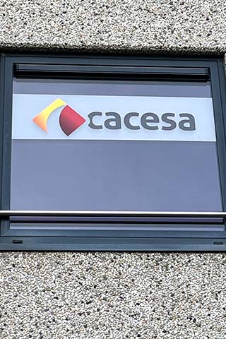 Window lettering Cacesa — Inkonic