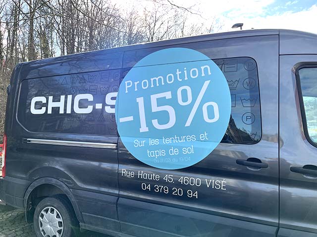 Vehicle lettering Chic Shop — Inkonic