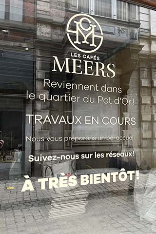 Window lettering Meers — Inkonic