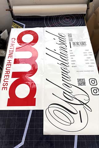 Window lettering OMA — Inkonic